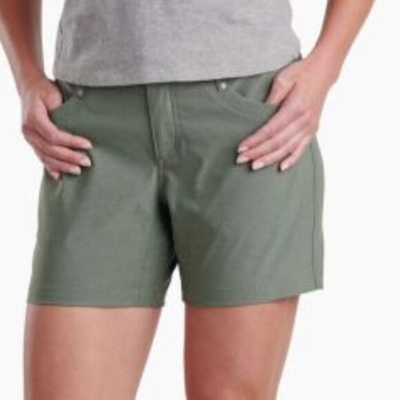 Kuhl Pants - Kuhl Trekr Shorts Women's 4 Olive Green Hiking Outdoor Utility Comfort Summer